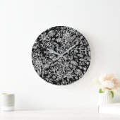 Dekorative Blume 21 Große Wanduhr (Zuhause)