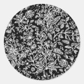Dekorative Blume 21 Runder Aufkleber (Vorderseite)