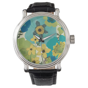 Dekorative Blume Armbanduhr