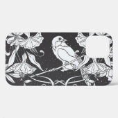 Dekorative Blume Bird Nouveau Poster Case-Mate iPhone Hülle (Rückseite (Horizontal))