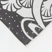 Dekorative Blume Bird Nouveau Poster Fleecedecke (Ecke)