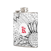 Dekorative Blume Flachmann (Links)