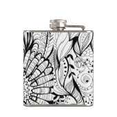 Dekorative Blume Flachmann (Rückseite)