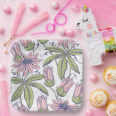 Dekorative Blume für besondere Anlass l Rosa Pappteller (Party)