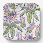 Dekorative Blume für besondere Anlass l Rosa Pappteller (Vorderseite)