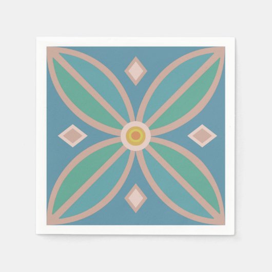 Dekorative Blume hübsche Tees und Pinsel Serviette (Vorderseite)