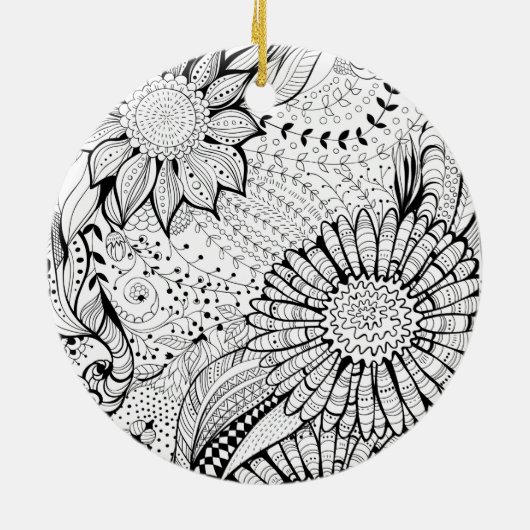 Dekorative Blume Keramikornament (Hinten)