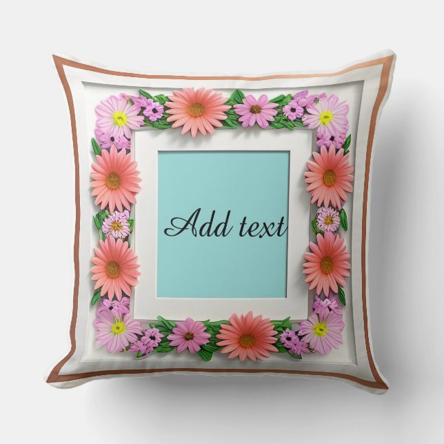 Dekorative Blume Kissen (Vorderseite)