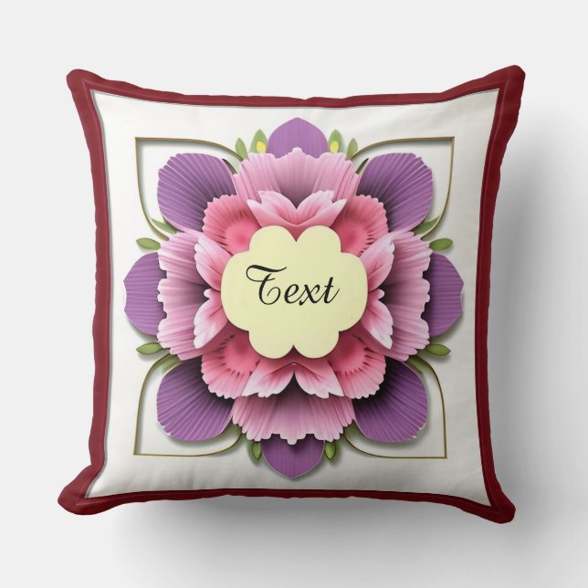 Dekorative Blume Kissen (Vorderseite)