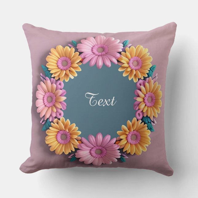 Dekorative Blume Kissen (Vorderseite)