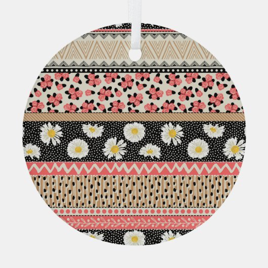 Dekorative Blume: Muster für Fliesen Ornament Aus Glas (Rückseite)