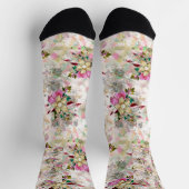 Dekorative Blume nahtlos mit gelber Perle Socken (Oben)