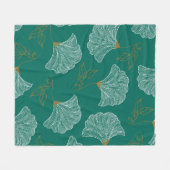 Dekorative Blume Nahtloses Muster Fleecedecke (Vorderseite (Horizontal))