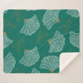 Dekorative Blume Nahtloses Muster Sherpadecke (Vorderseite (Horizontal))