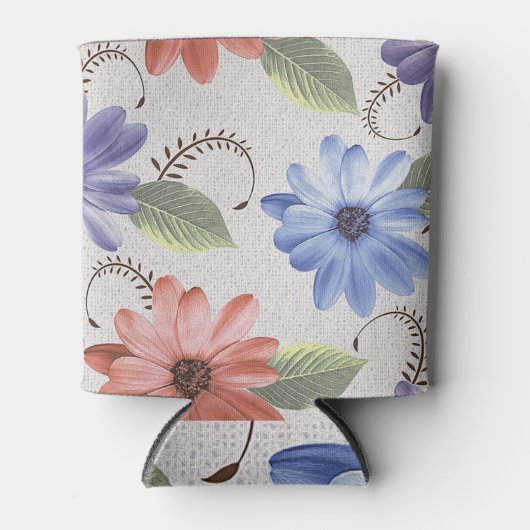 Dekorative Blume Ölfarbe Fliesen. Dosenkühler (Vorderseite)