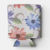 Dekorative Blume Ölfarbe Fliesen. Dosenkühler (Rückseite)