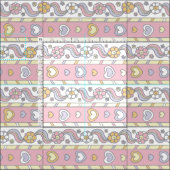 Dekorative Blume, pinkfarbene Strickmädchen Stoff (Kachel)