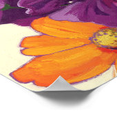 Dekorative Blume Poster (Ecke)