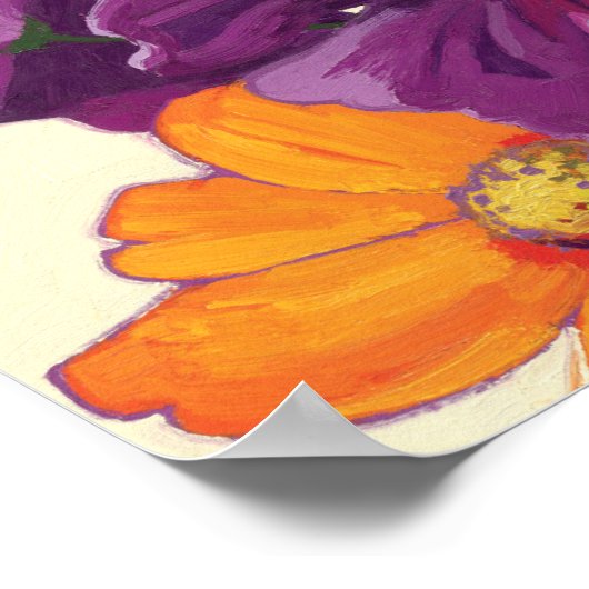 Dekorative Blume Poster (Ecke)