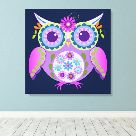 Dekorative Blume Power Leinwanddruck (Insitu (Holzboden))