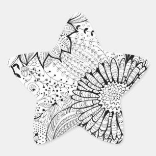 Dekorative Blume Stern-Aufkleber