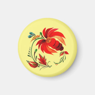 Dekorative Blume und Biene  Magnet