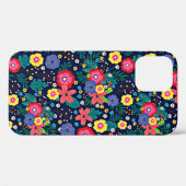 Dekorative Blume und Blätter, Muster-48675 Case-Mate iPhone Hülle (Rückseite (Horizontal))