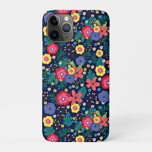 Dekorative Blume und Blätter, Muster-48675 Case-Mate iPhone Hülle (Rückseite)