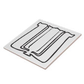 Dekorative Blume und Blätter - Tile H Fliese (Seite)