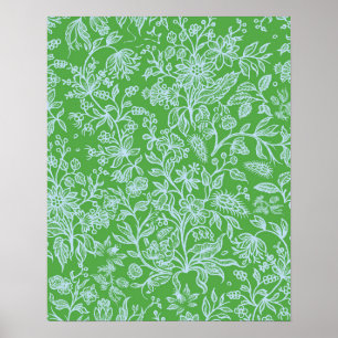 Dekorative Blumen 1 Poster