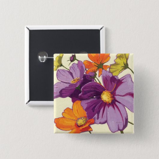 Dekorative Blumen Button (Vorne & Hinten)