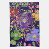 Dekorative Blumen  Geschirrtuch (Vertikal)