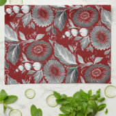 Dekorative Blumen Geschirrtuch (Gefaltet)