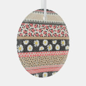 Dekorative Blumen: Patchwork-Fliesen-Muster Ornament Aus Glas (Vorderseite Rechts)