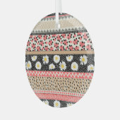 Dekorative Blumen: Patchwork-Fliesen-Muster Ornament Aus Glas (Vorderseite links)