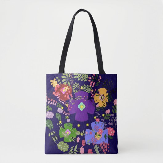 Dekorative Blumenelemente Tasche (Vorderseite)