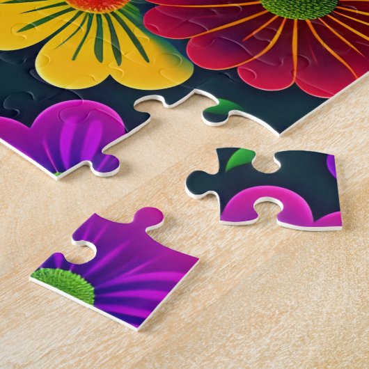 Dekorative Blumenmuster Farbige Blume Puzzle (Seite)
