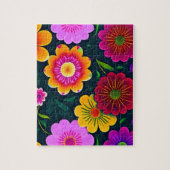 Dekorative Blumenmuster Farbige Blume Puzzle (Vertikal)