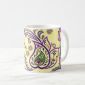 Dekorative Blumenmuster Kaffeetasse (VorderseiteRechts)