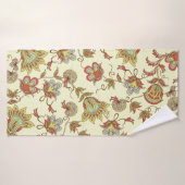 Dekorative Blumenmuster mit zarten Pflanze  Badehandtuch (Badehandtuch)