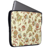 Dekorative Blumenmuster mit zarten Pflanze von Laptopschutzhülle (Vorne Rechts)