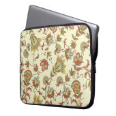 Dekorative Blumenmuster mit zarten Pflanze von Laptopschutzhülle (Vorderseite Links)