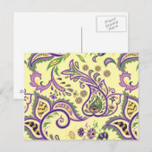 Dekorative Blumenmuster Postkarte (Vorne/Hinten)