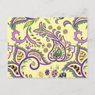 Dekorative Blumenmuster Postkarte