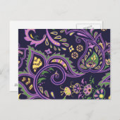 Dekorative Blumenmuster Postkarte (Vorne/Hinten)