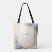Dekorative Blumenrahmenschultertasche mit Perlen Tasche (Rückseite)