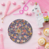 Dekorative Blumenschrift Pappteller (Party)