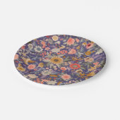 Dekorative Blumenschrift Pappteller (Schrägansicht)