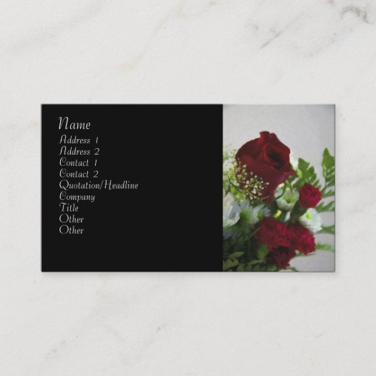 Dekorative BlumenVisitenkarte Visitenkarte (Vorderseite)