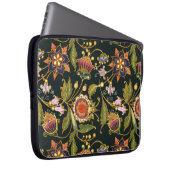 Dekorative Blüte: Akrylgolden Lila. Laptopschutzhülle (Vorne Rechts)